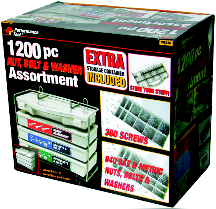 SCREW MACHINE ASSORTMENT 1200 PC BOLT/NUT - Assortments